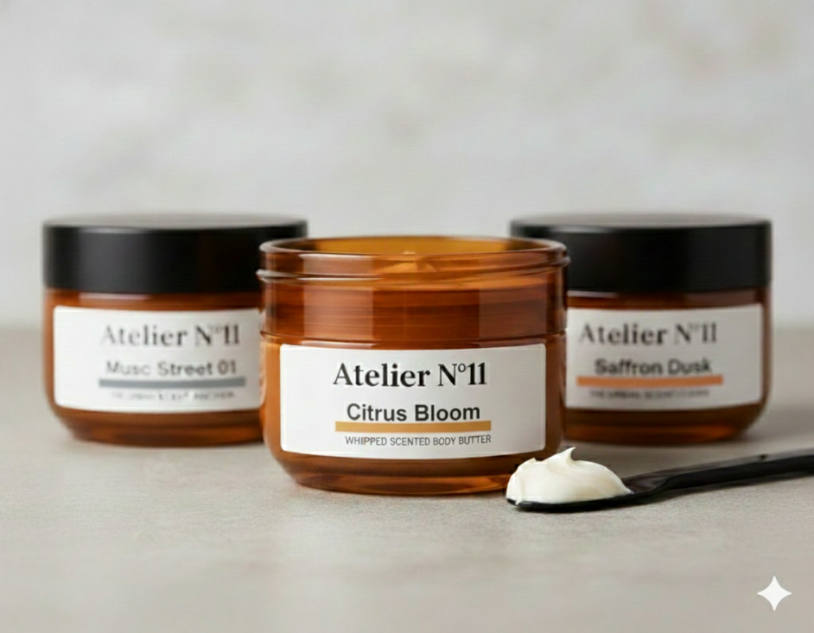 The complete Atelier N°11 Body Butter Collection